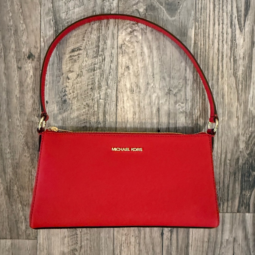 MICHAEL KORS Vincent Red Shoulder Bag